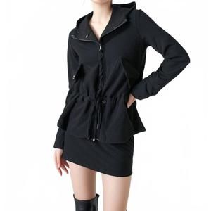 NEW TOUGH LUV brighton zip up jacket in black acid wash